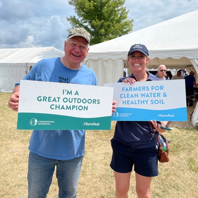 Governor and deputy agriculture commissioner at Farmfest