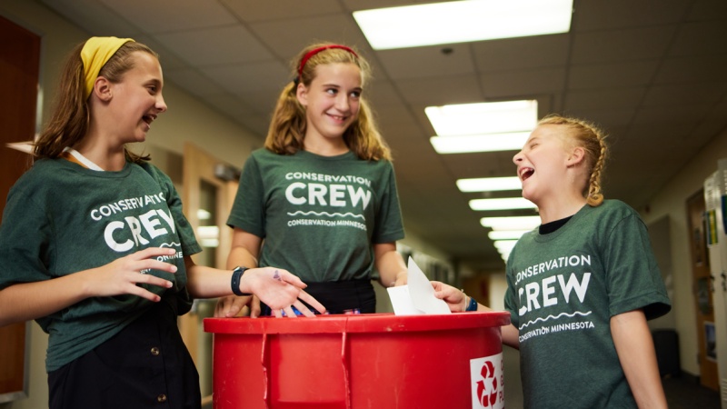 Students enjoy time together while working on projects