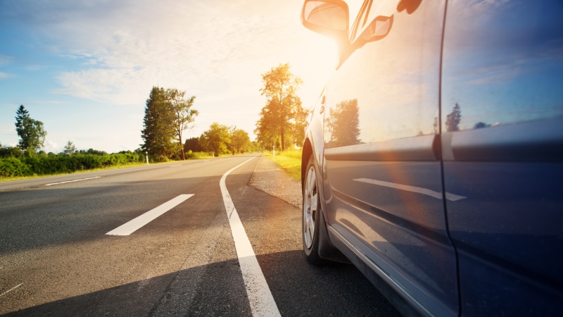 Car on the road