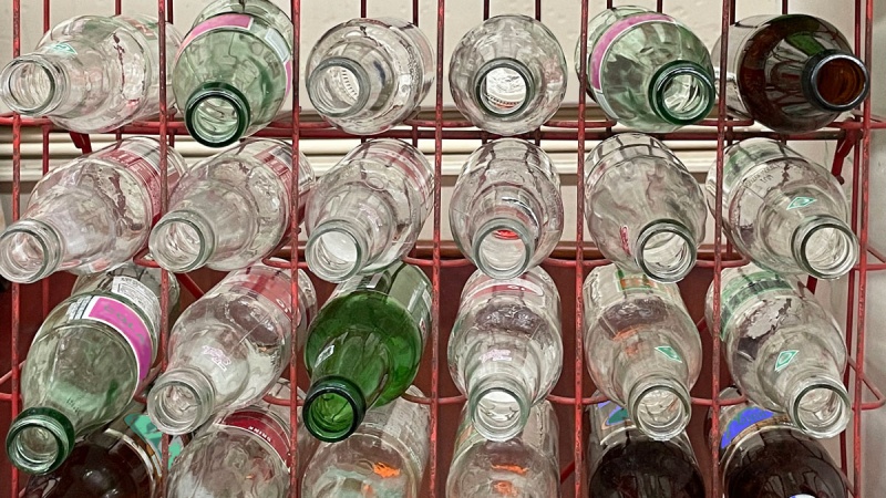 glass bottles for recycling