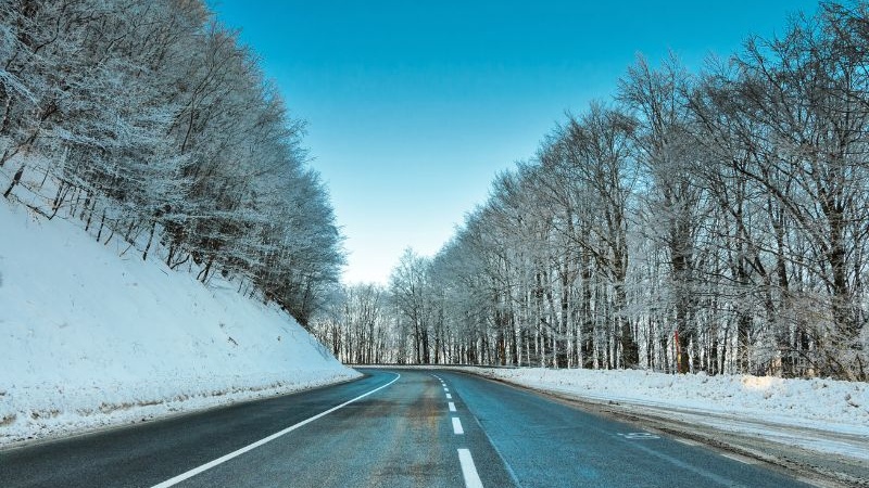 a winter road