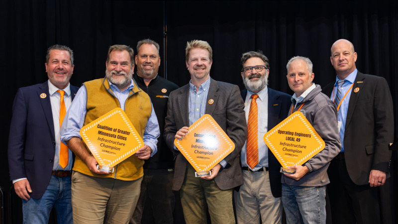 Paul Austin and others with LIUNA award