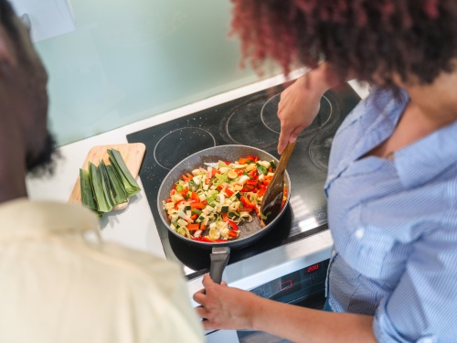 Sautéing vegetables