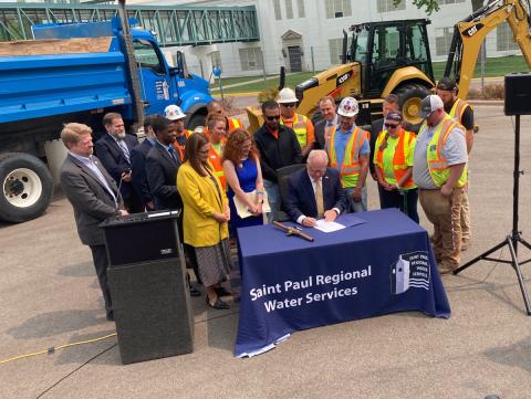 Governor Walz signs the Lead Pipe Bill 