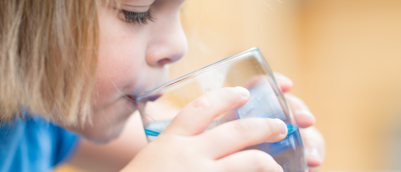girl drinking water