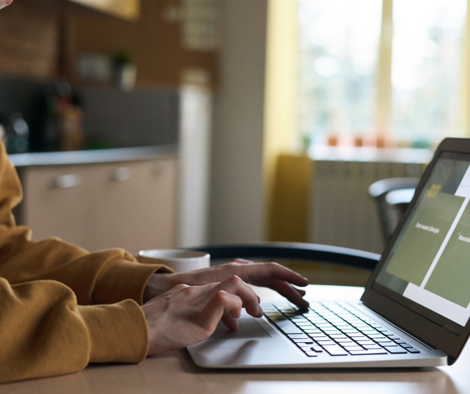 Person working on their laptop