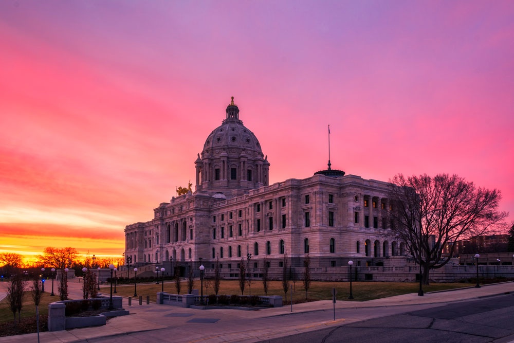 Saint Paul Capitol at sunset