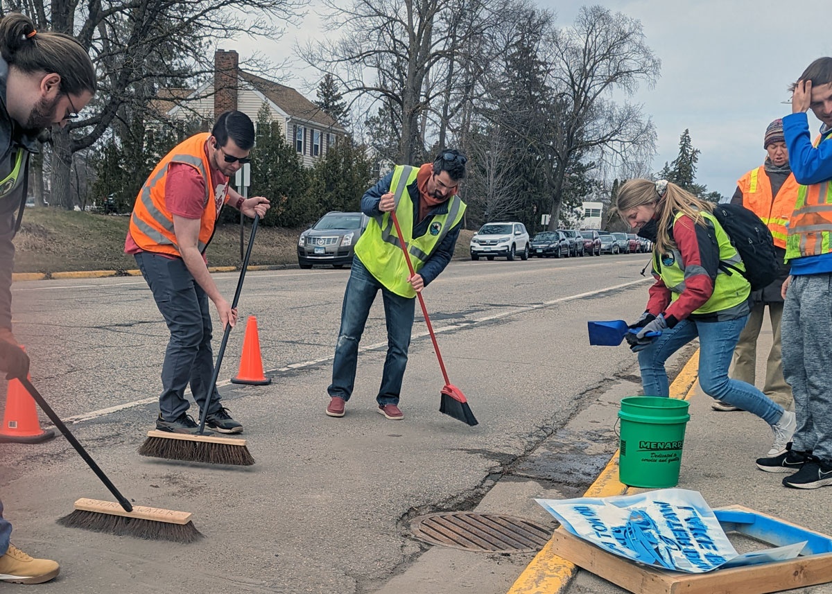 Clearing storm drain