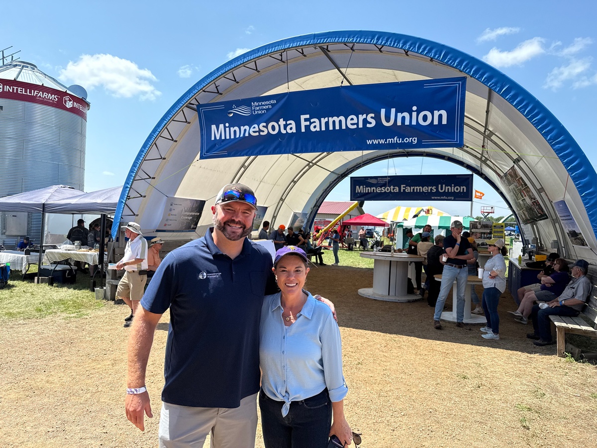 Nels Paulsen and U.S Representative Angie Craig at Farmfest