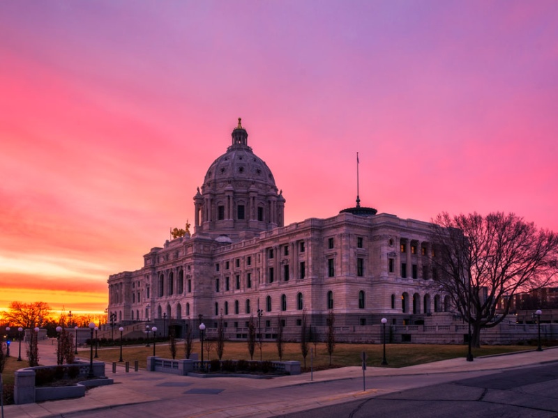 Saint Paul Capitol at sunset