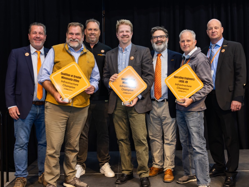 Paul Austin and others with LIUNA award