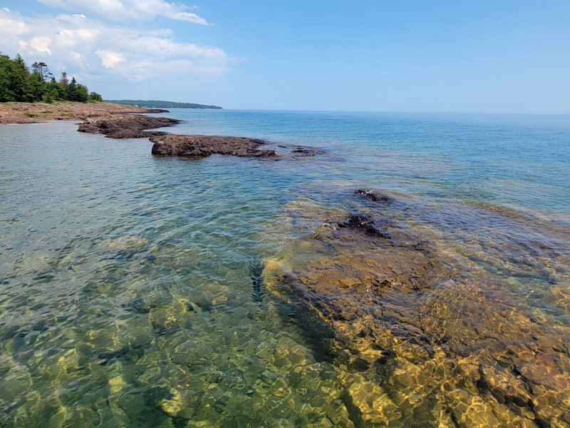 Clear water of Lake Superior at Two Harbors